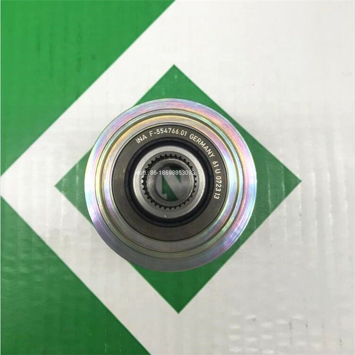 Genuine INA Pulley F554766 5350160100 5350160000 for Ford Transit 2.2T Alternator Clutch Pulley 6PK OAP